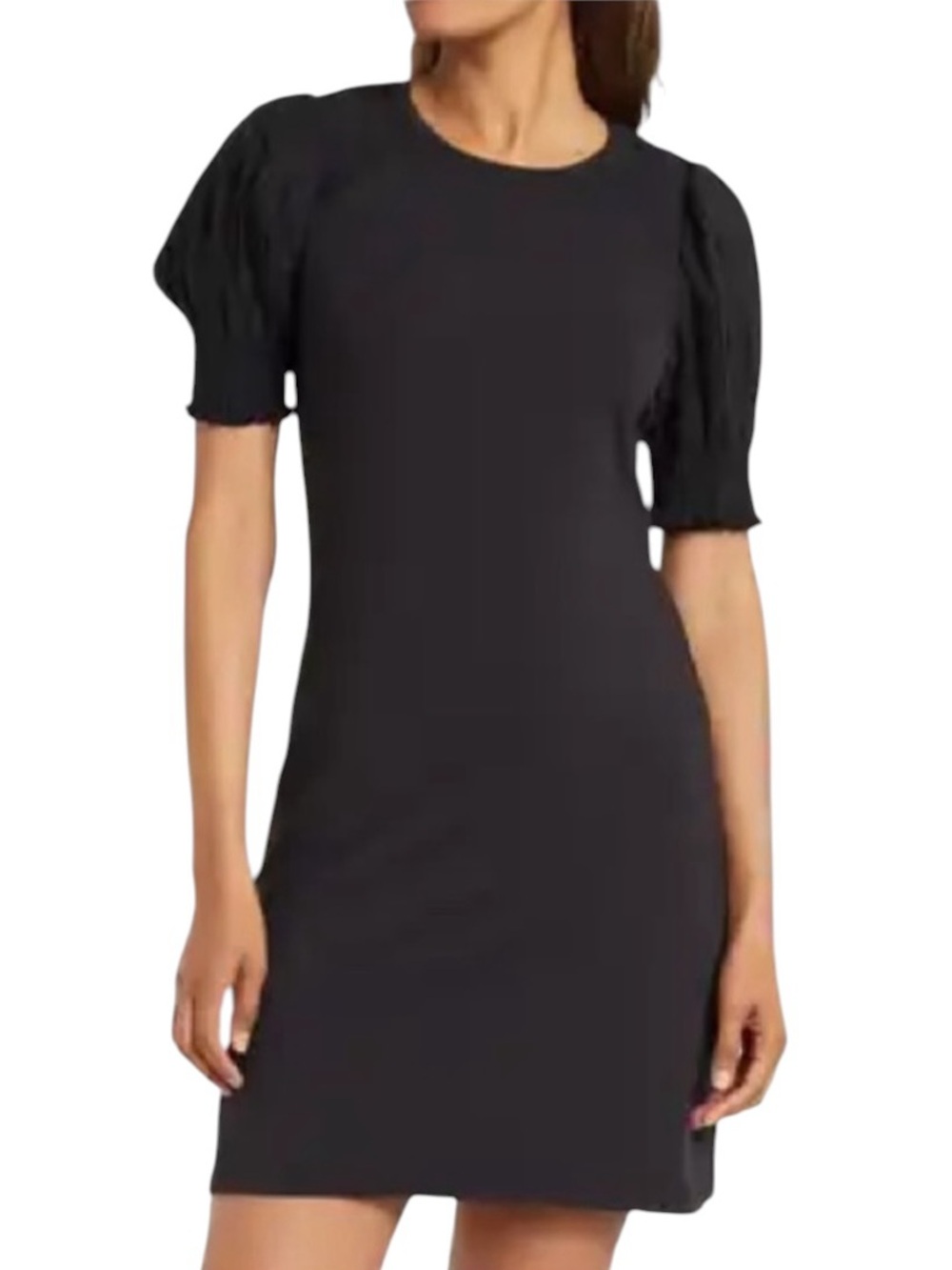 Calvin Klein Black Puff-Sleeve Shift Dress